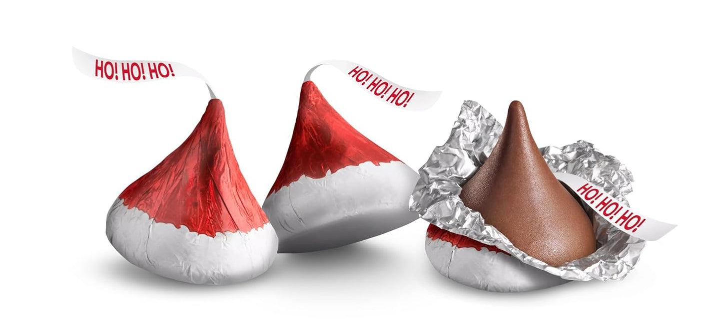 Hershey Santa Hat Kisses, 1 lb Bulk Bag (Approx. 95 Pieces) – Festive Holiday Chocolate Treats for Christmas, Stocking Stuffers, Party Favors, and Candy Bowls