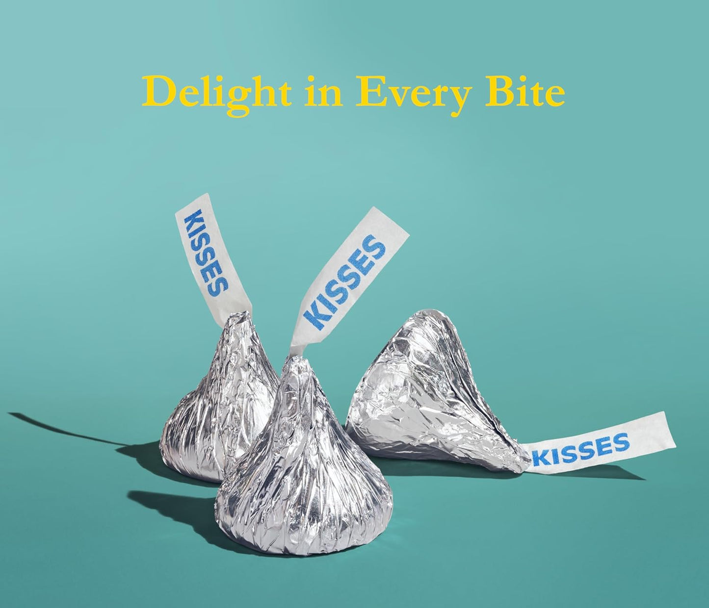 Hershys Kisses Milk Chocolate, Classic Silver Wraps, 1 Pound Bag (Approx. 100 Pieces) - Perfect for Gifts, Parties, and Special Occasions