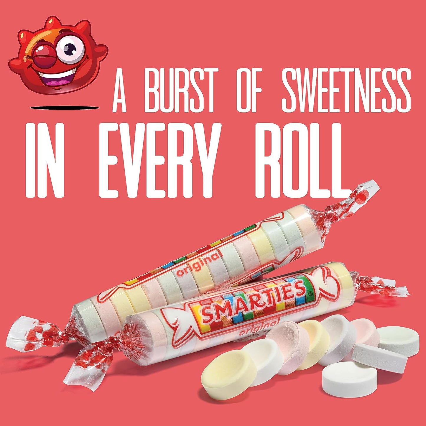 Smarties Candy Rolls – 2 Pounds Bulk Bag – Classic Retro Sweets, Individually Wrapped, Gluten-Free, Fat-Free, Ideal for Parties, Snacks, and Special Occasions