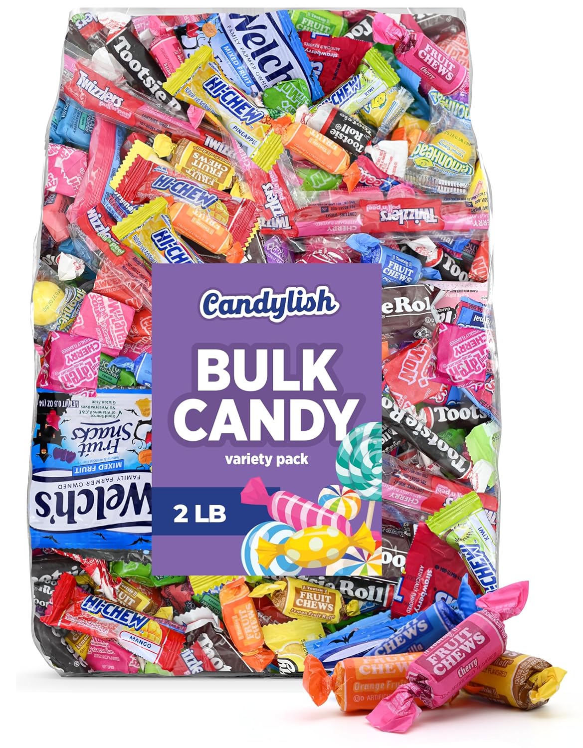 Bulk Candy Variety Pack, 2 LB - Assorted Individually Wrapped Treats with, Now and Later, And More | Candy for Kids' Parties, Pinatas, Snack Lovers | Family-Friendly Assortment