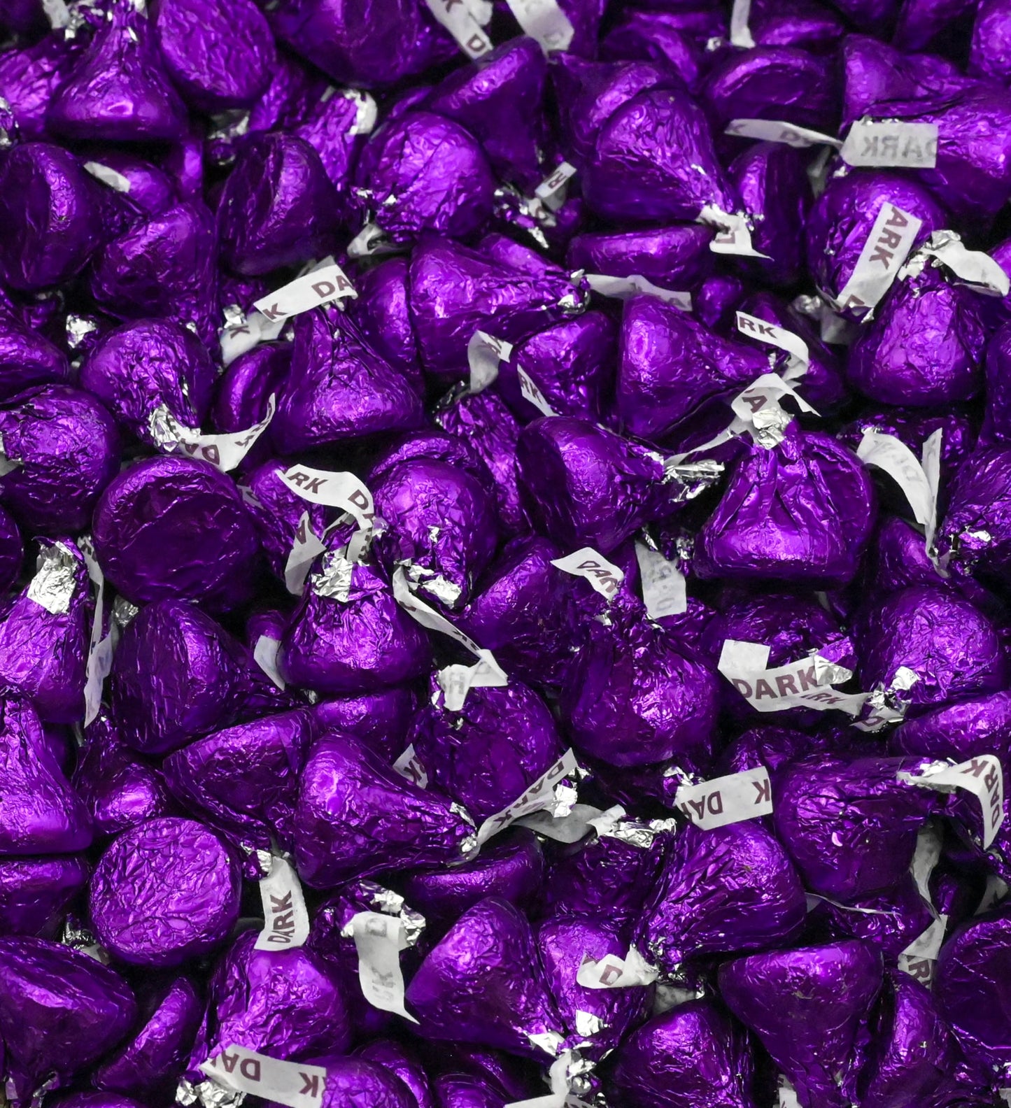 Hershey's Kisses Special Dark Chocolate - 1 LB (Approx. 100 pcs) - Bulk Individually Wrapped Purple Foil Candy