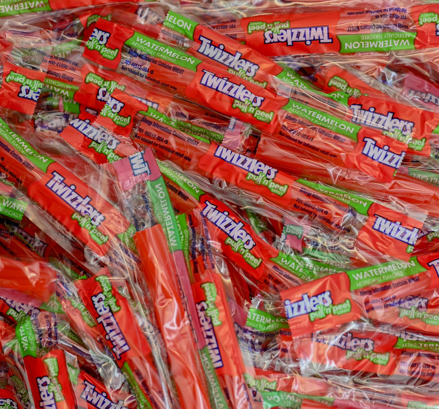 Twizzlers Watermelon Pull N Peel, 2 LB - Individually Wrapped, Bulk Candy Treat, Vibrant Red